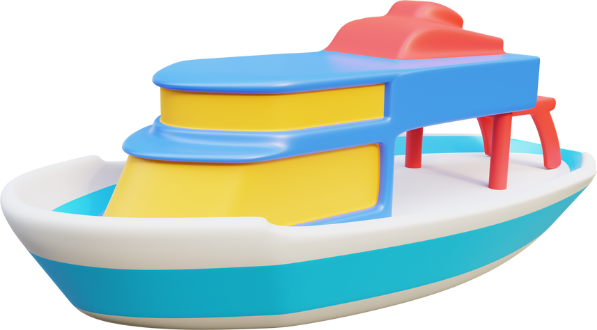 3D Cruise Ship Illustration